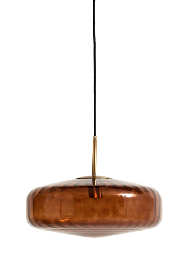 Suspension Pleat or avec marron Ø 40cm Light & Living 8717807687816