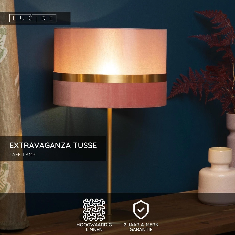 Lampe de table de conception Extravaganza Tusse rose Ø 30cm Lucide 5411212105660