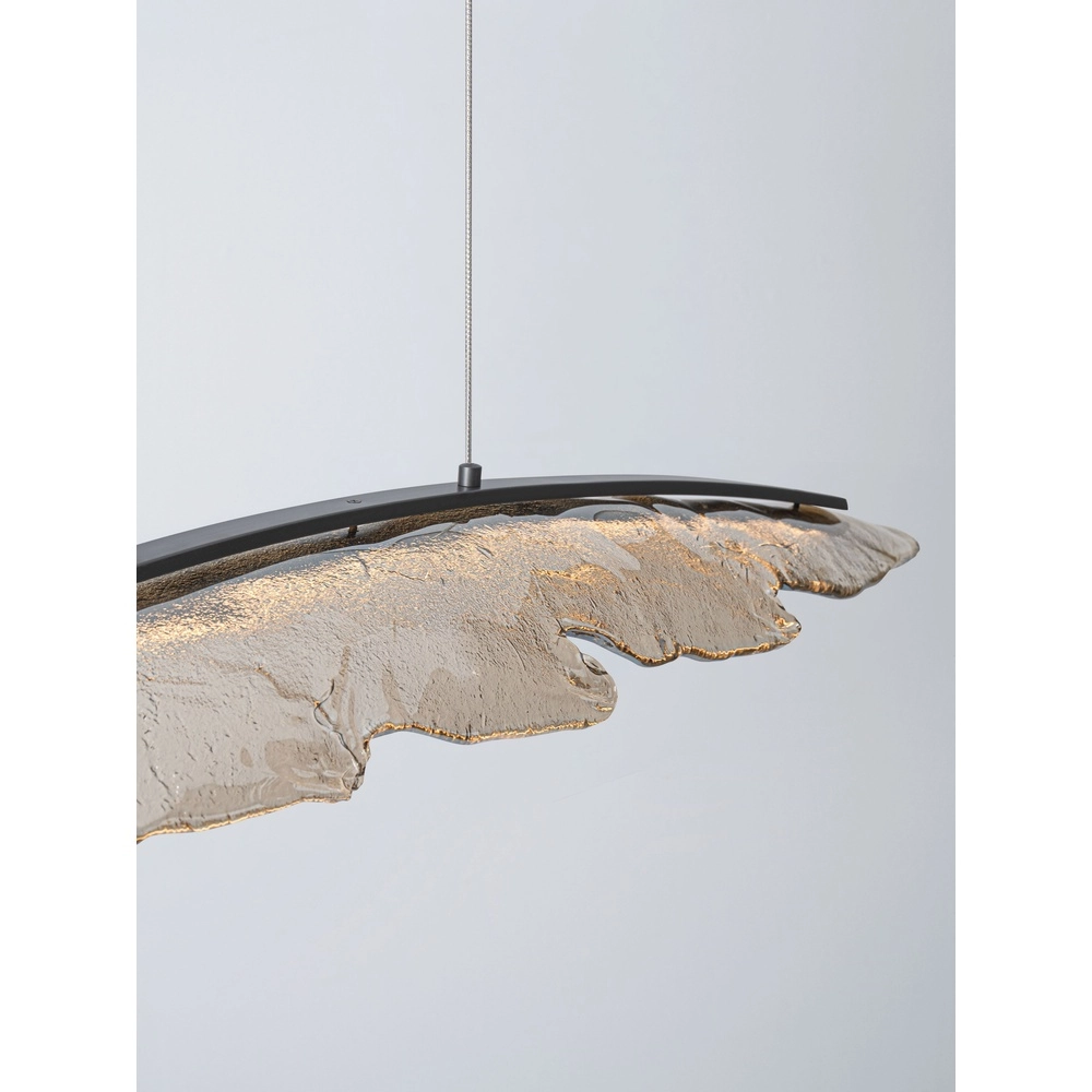 Lampe pendante de conception Amado anthracite avec moka 131,5 cm Lyora 5212063500280