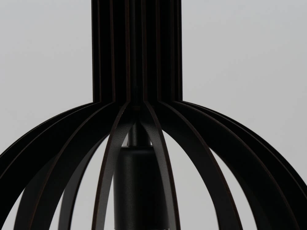 Lampe à suspension en bois noir Velasco Ø 31 cm Eglo 9008606224067