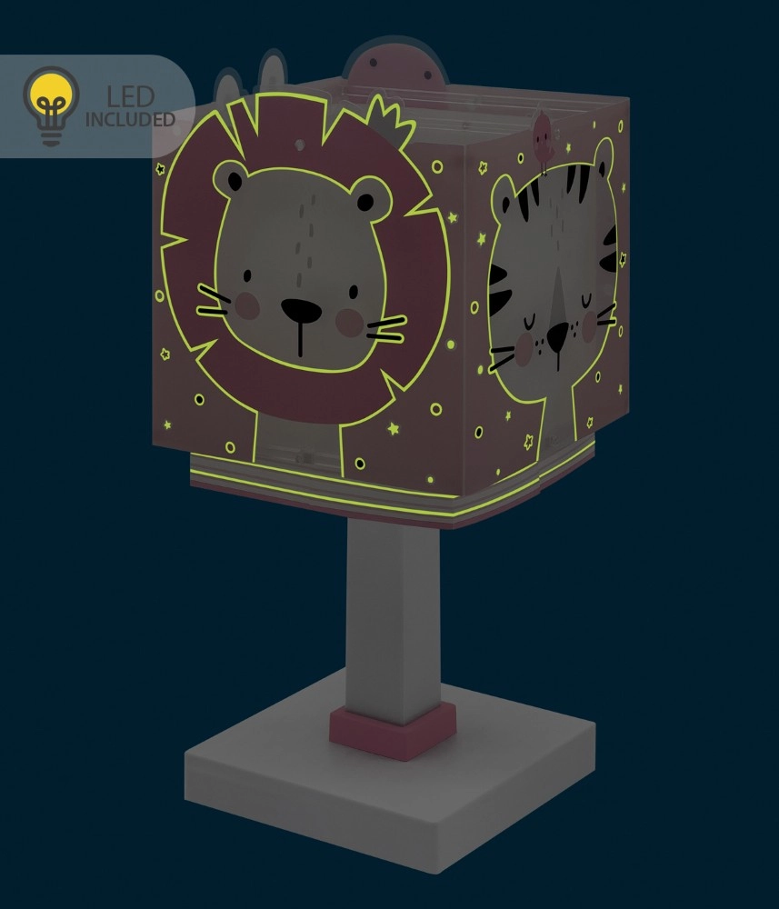 Lampe de table pour chambre d’enfant Baby Jungle rose Dalber 8420406002392