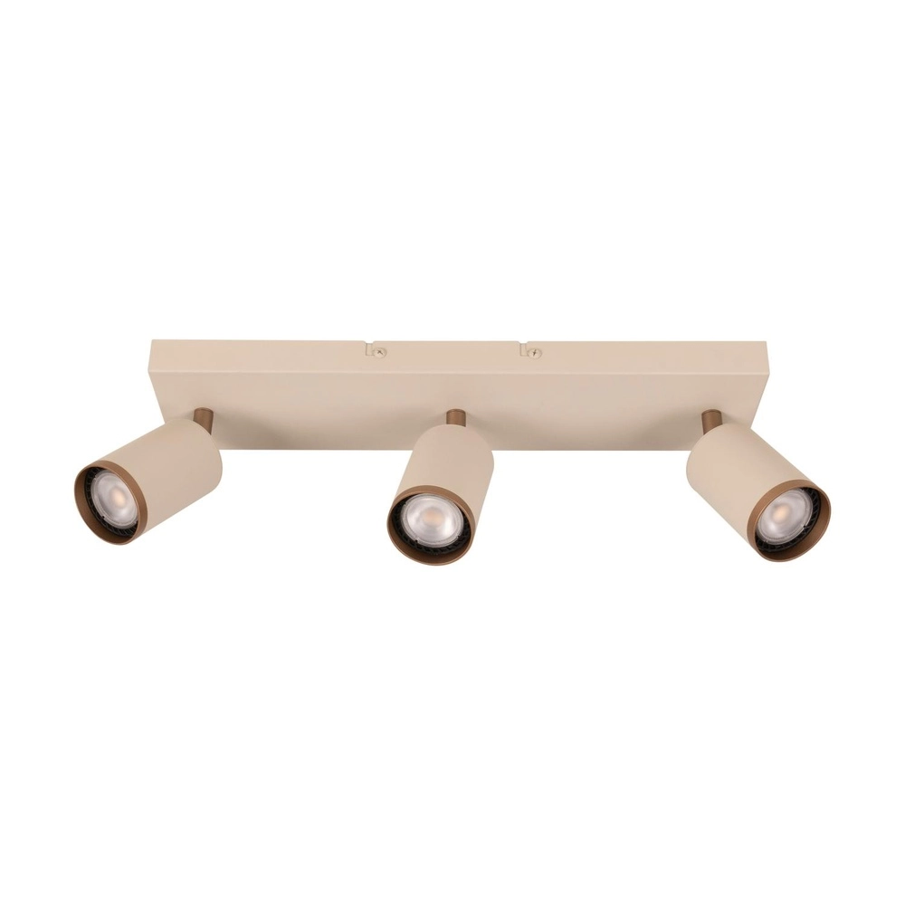 Projecteur de plafond Regina Taupe 3 clairs avec brun café