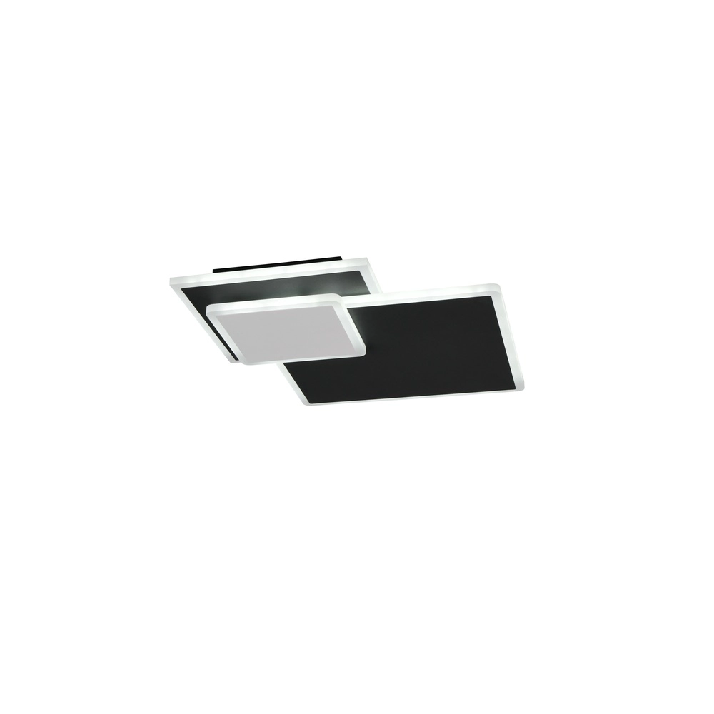 Lampe de plafond carrée Serea Noir Trio 4017807703795