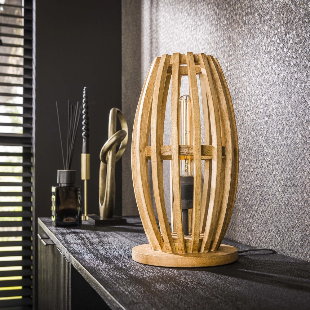 Lampe de table en bois Orbit 38cm - 1x E27 Lyora 8716803511088