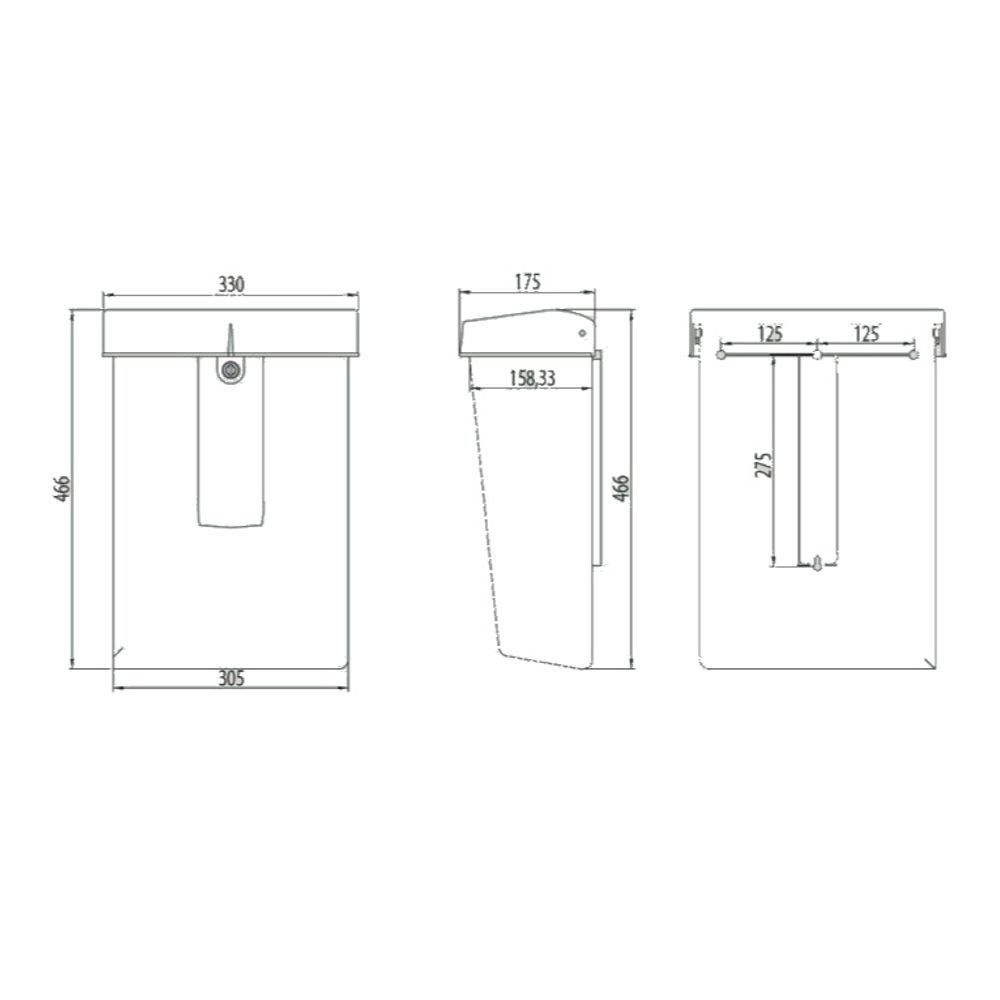 Boîte aux lettres Summus vert PTT 8714186289525