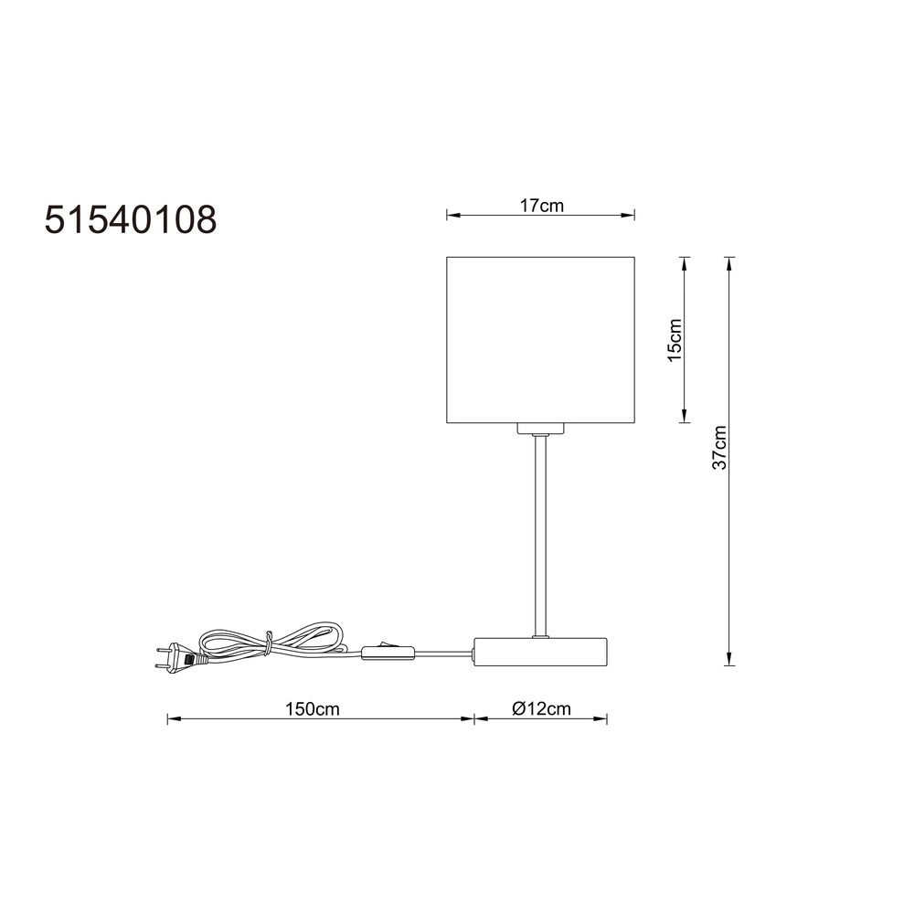 Lampe de table Thea Bronze à fusil Globo 9007371573035