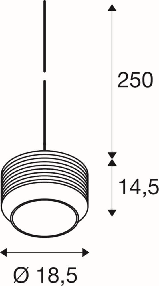 Lampe suspendue Pantilo Rope 19 verre fumé - Ø 18,5cm SLV 4024163280853