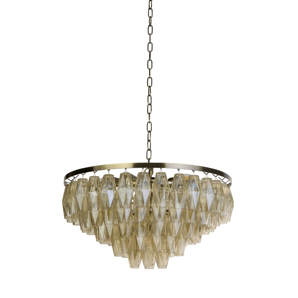 Lampe suspendue Alba laiton ancien Ø 70cm Searchlight 5,05342E+12