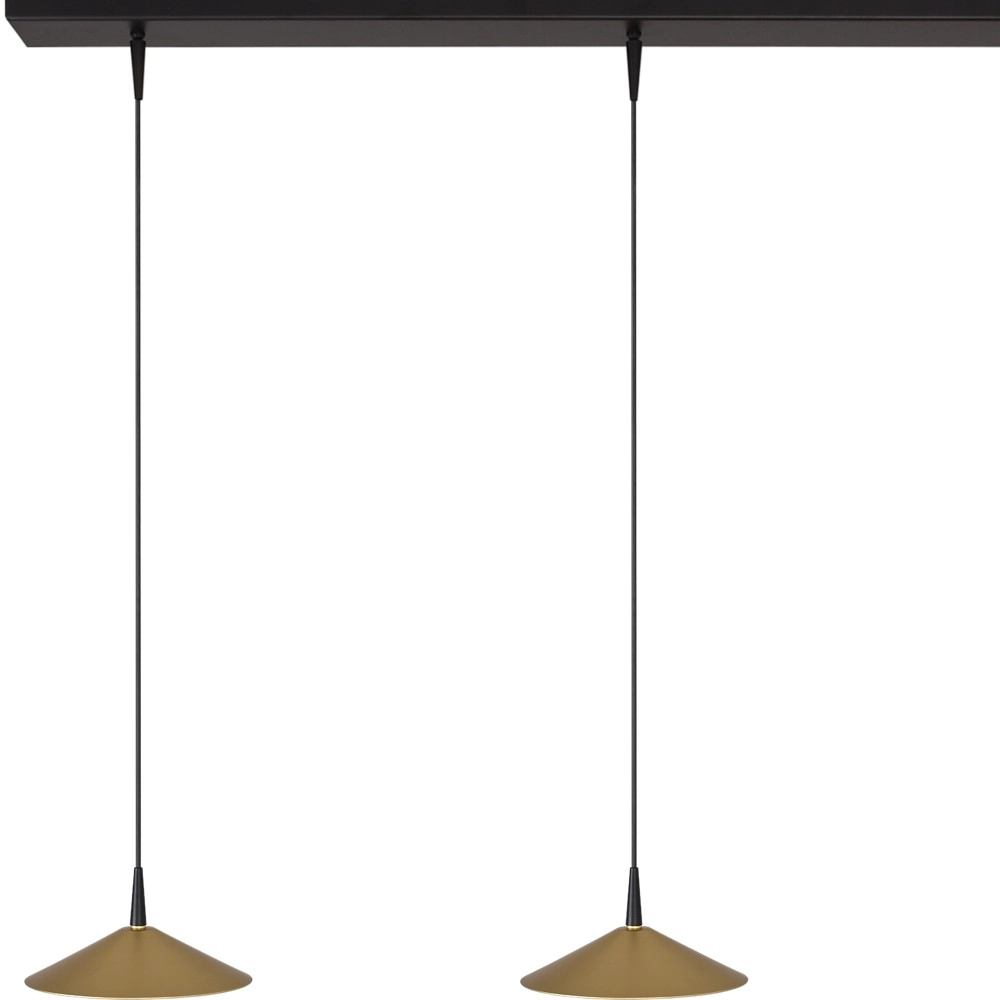 Lampe pendante à 3 lampes Ceppo noir avec or Ø 18cm Masterlight 8718121347349