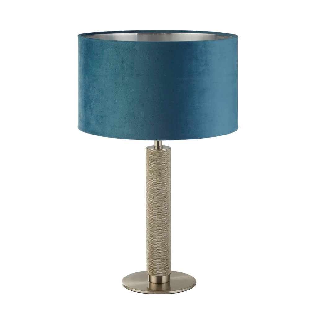 Lampe de table London or avec nuance bleue Lampe de table London or avec nuance bleue