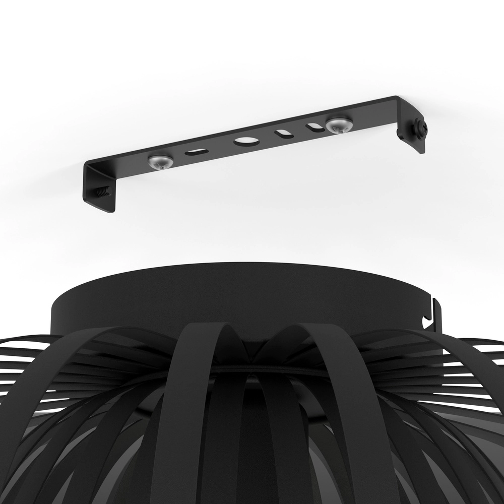 Lampe de plafond noire Encinitos 1 Ø 45cm - 1x E27 Eglo 9008606254224