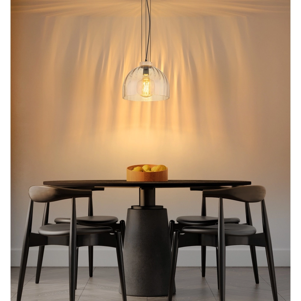 Lampe suspendue Swanson noir Ø 30cm Globo 9007371592647