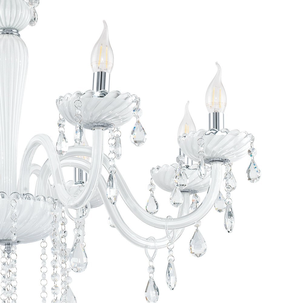 Lustre Carpento 70cm 8 gris clair Eglo 9002759391140