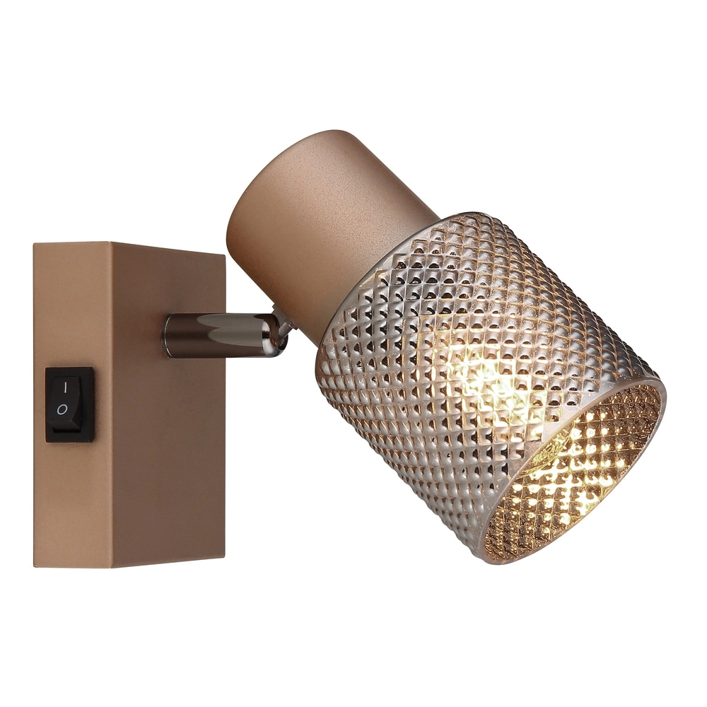 Lampe murale Satella Café brun