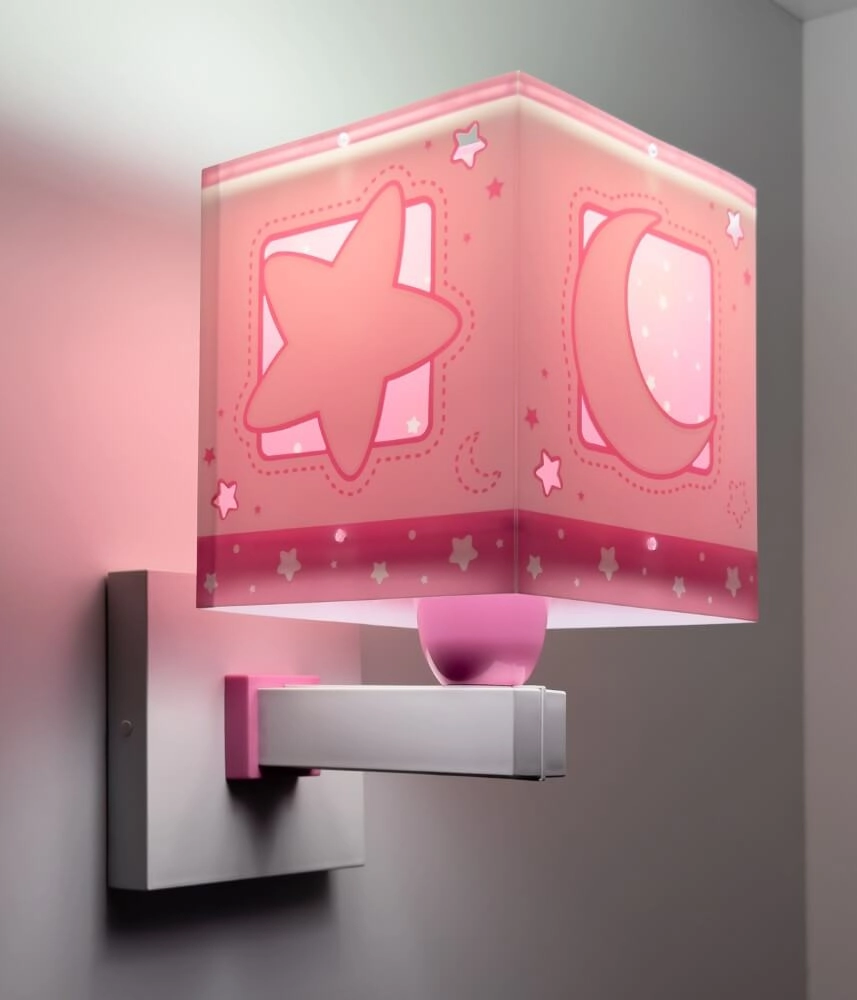 Applique rose Moonlight pour chambre d'enfant Dalber 8420406001920