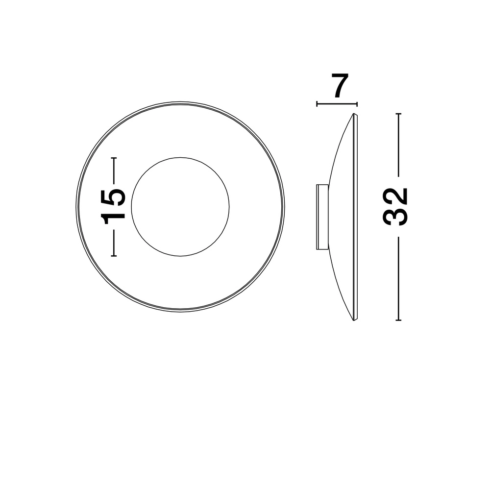 Applique murale Esti verre fumé Ø 32cm Lyora 5212017461865