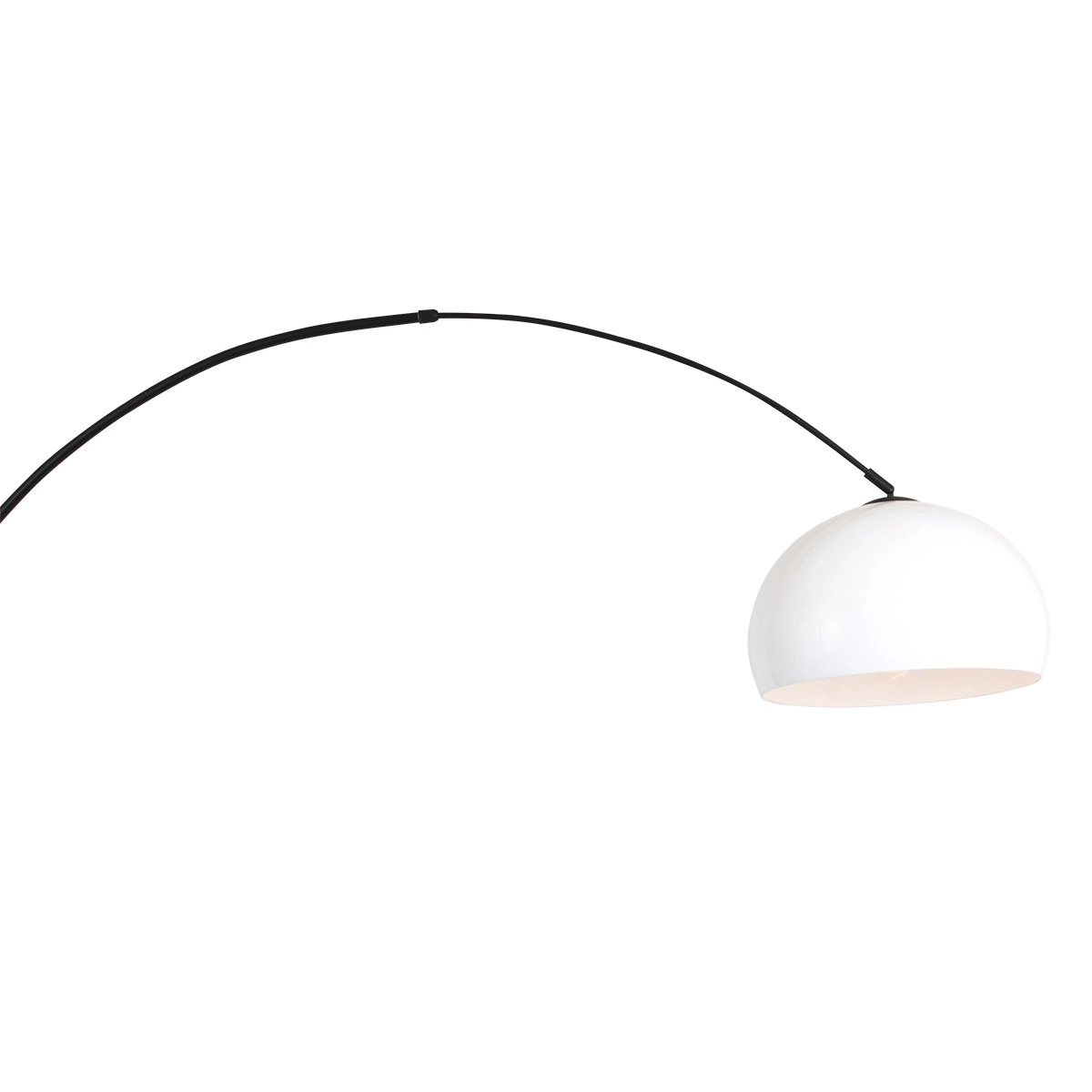 Lampe à arc murale Sparkled noir avec capuche blanche Steinhauer 8712746146653
