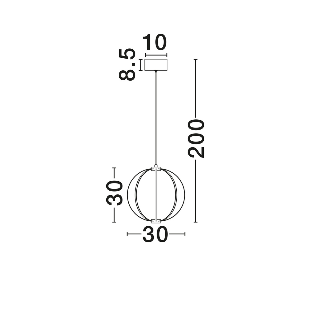 Lampe suspendue Brea beige Ø 30cm Lyora 5212017494382