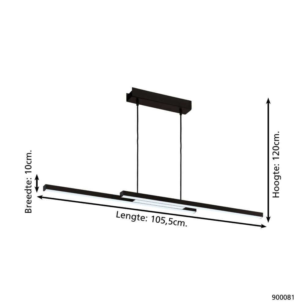 Lampe suspendue Zigbee Fraioli-Z noir Eglo 9008606223572