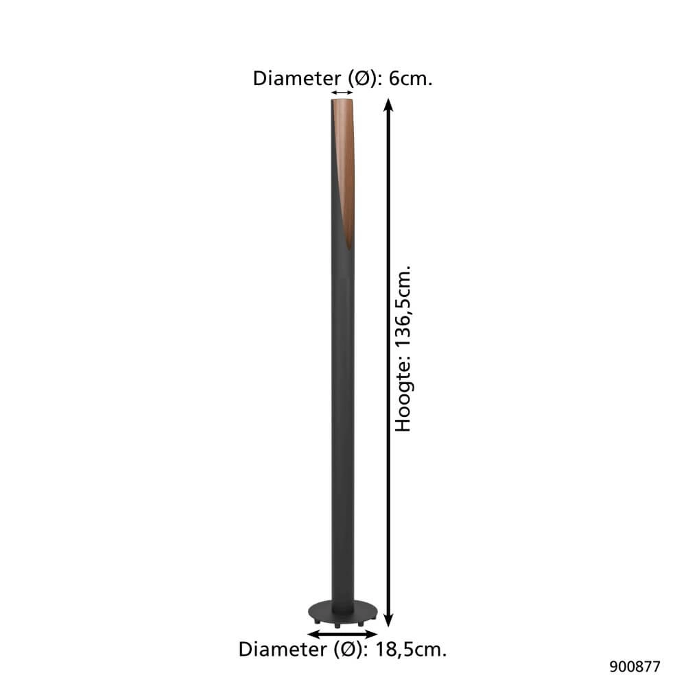 Lampadaire cylindre Barbotto Eglo 9008606327997