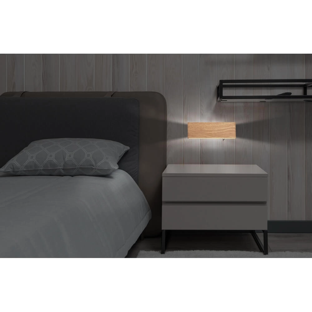 Applique murale design Siegfried Bois S avec interrupteur Globo 9007371421145