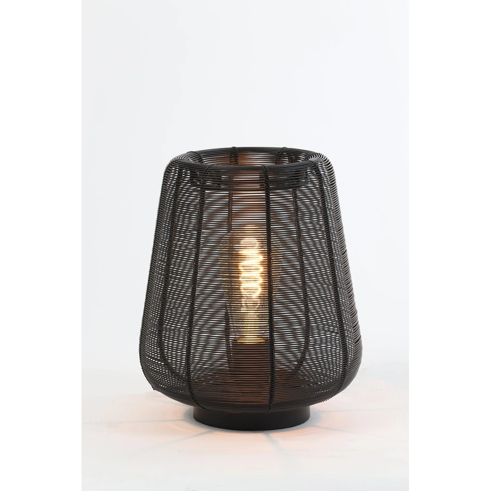 Lampe de table noire Adeta Ø 22cm Light & Living 8717807600914