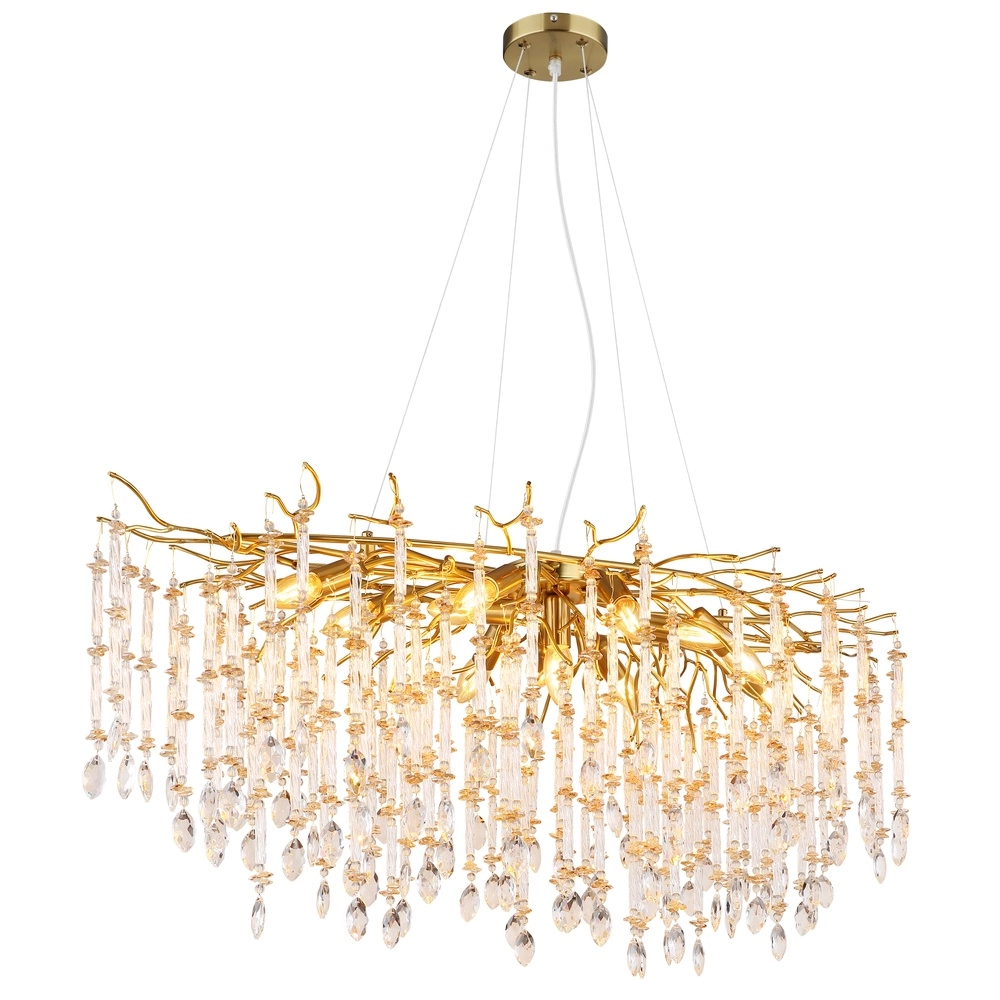 Lampe suspendue Gloria 120 cm d’or