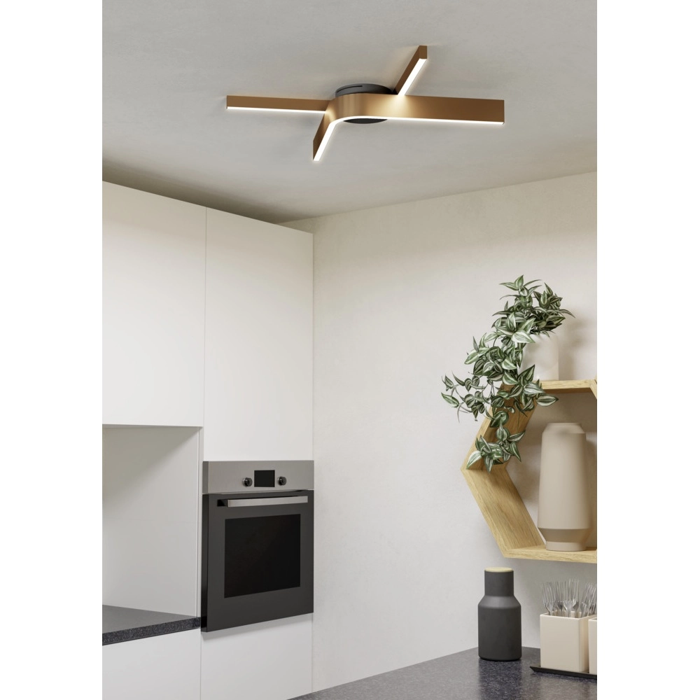 Plafonnier design Folcino-Z Bronze cuivré Eglo 9008606360277