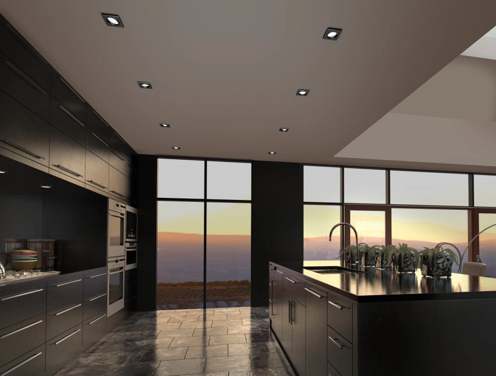 Spot encastré LED Pamir Square 5,5w - 3000K - 8,5cm noir Trio 4017807378030