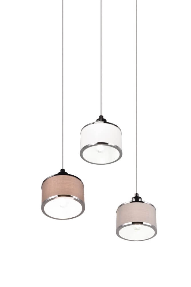 Lampe suspendue 3 lumières Kaprun rond Ø 29cm Trio 4017807581164