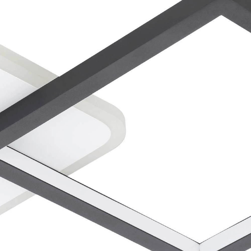 Plafonnier LED orientable Gafares carré - noir Eglo 9008606241026