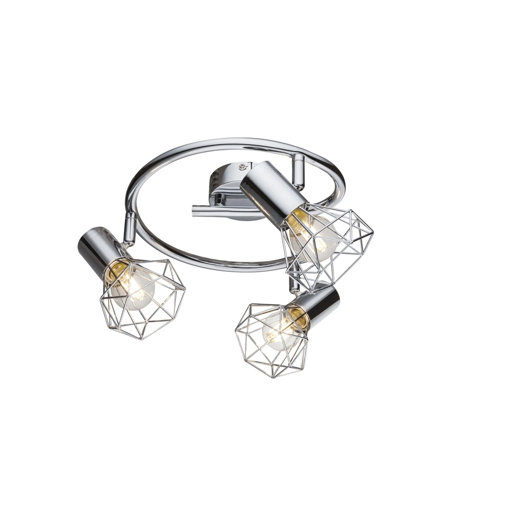 Lampe de plafond Xara I Chrome à 4 lumières
