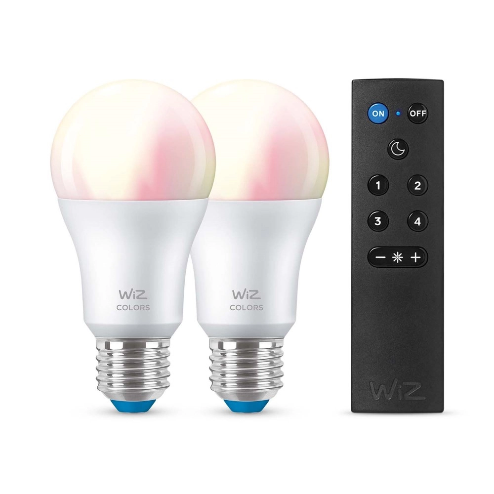 Ensemble 2x 8,5W - E27 - Led avec télécommande Ensemble 2x 8,5W - E27 - Led avec télécommande