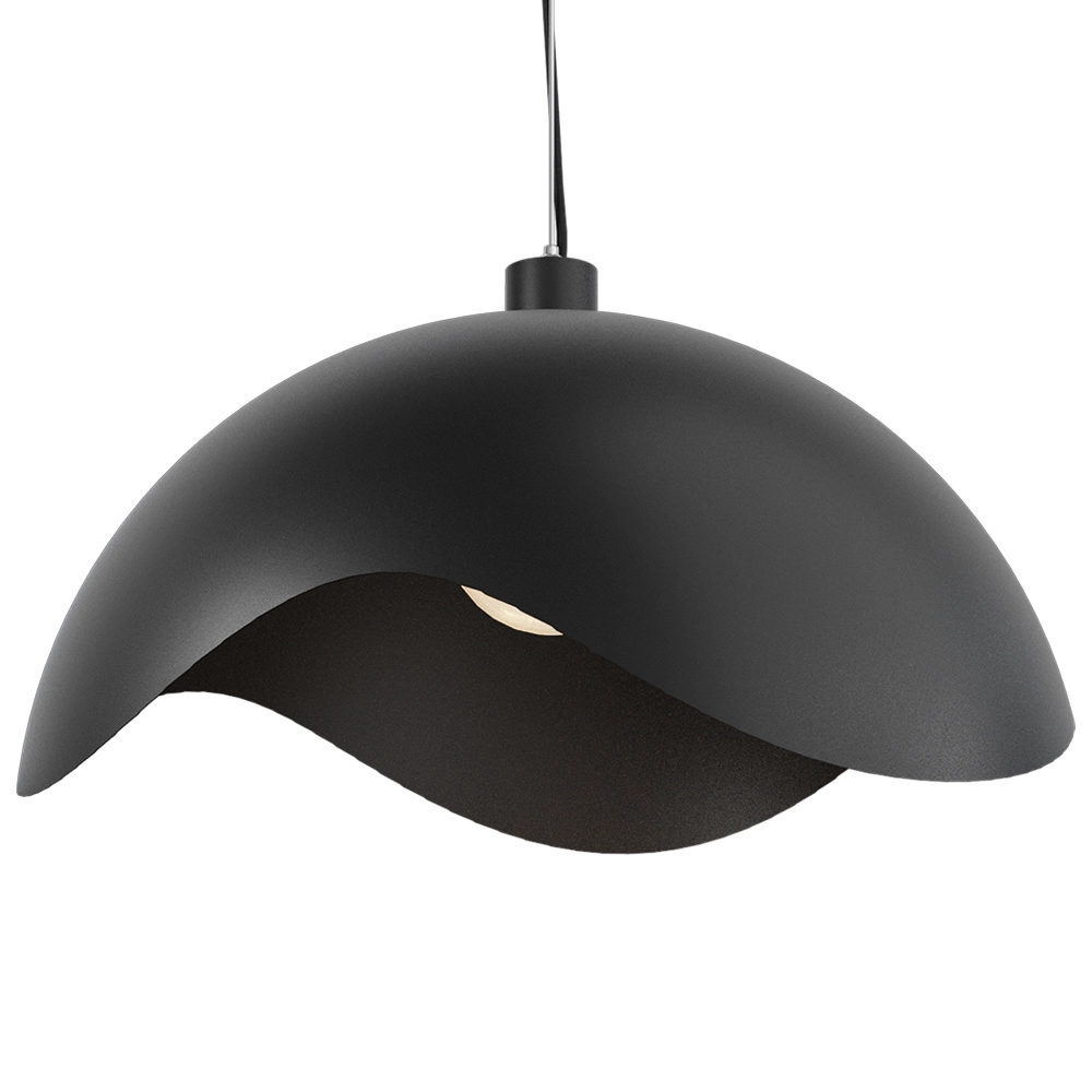 Lampe pendante de conception Volta Ø60cm - ondulé - noir Masterlight 8718121193519