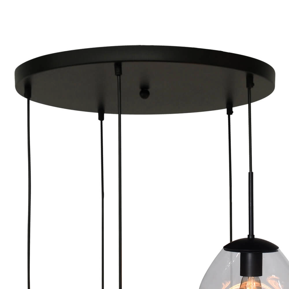 Lampe suspendue Vide Lava 5x verre transparent Ø 24cm Masterlight 8718121286518