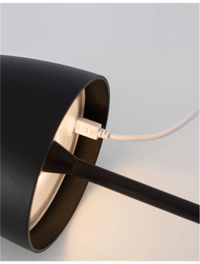 Lampe de table rechargeable Colt 38cm anthracite Lyora 5212017425508