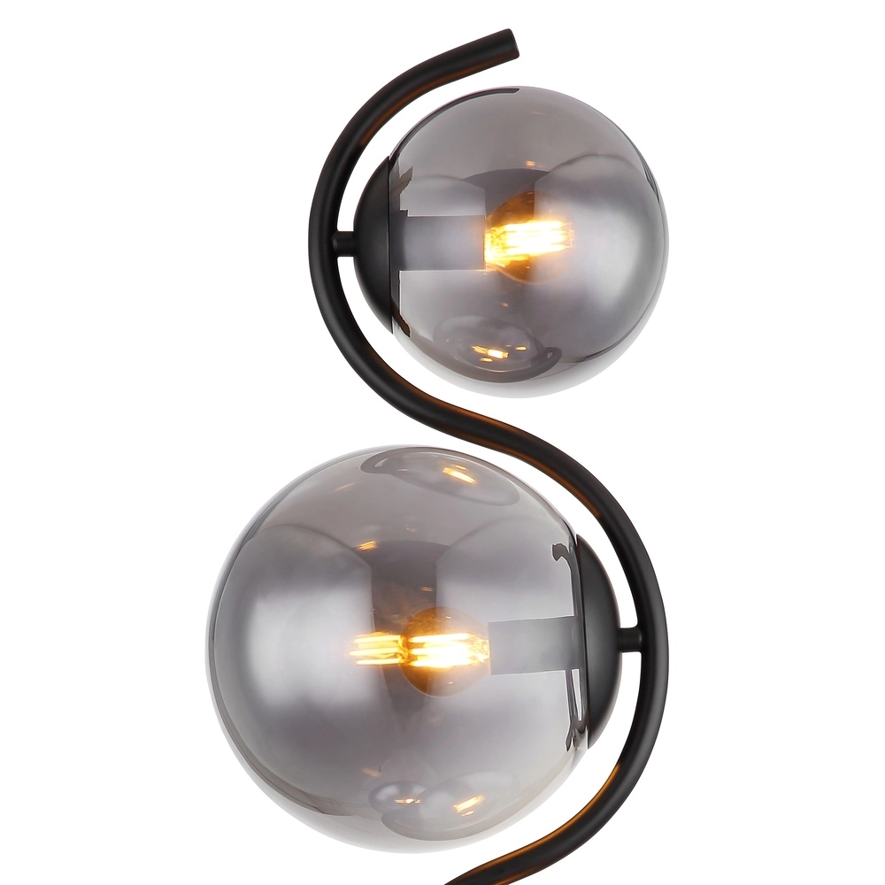 Lampadaire moderne Porry Noir à 4 lumières Globo 9007371431861