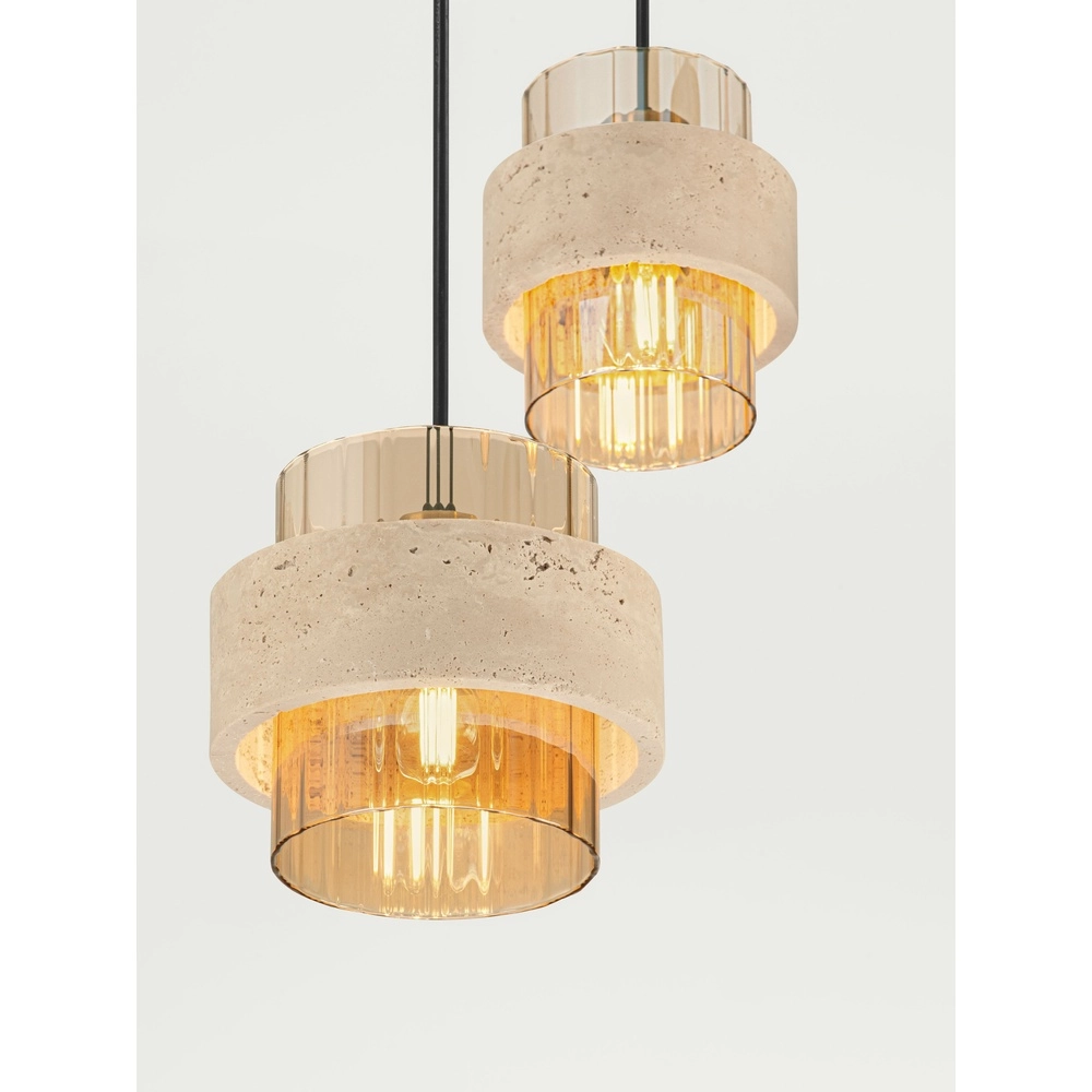 Lampe pendante moderne Melony brun sable Lyora 5212063501256