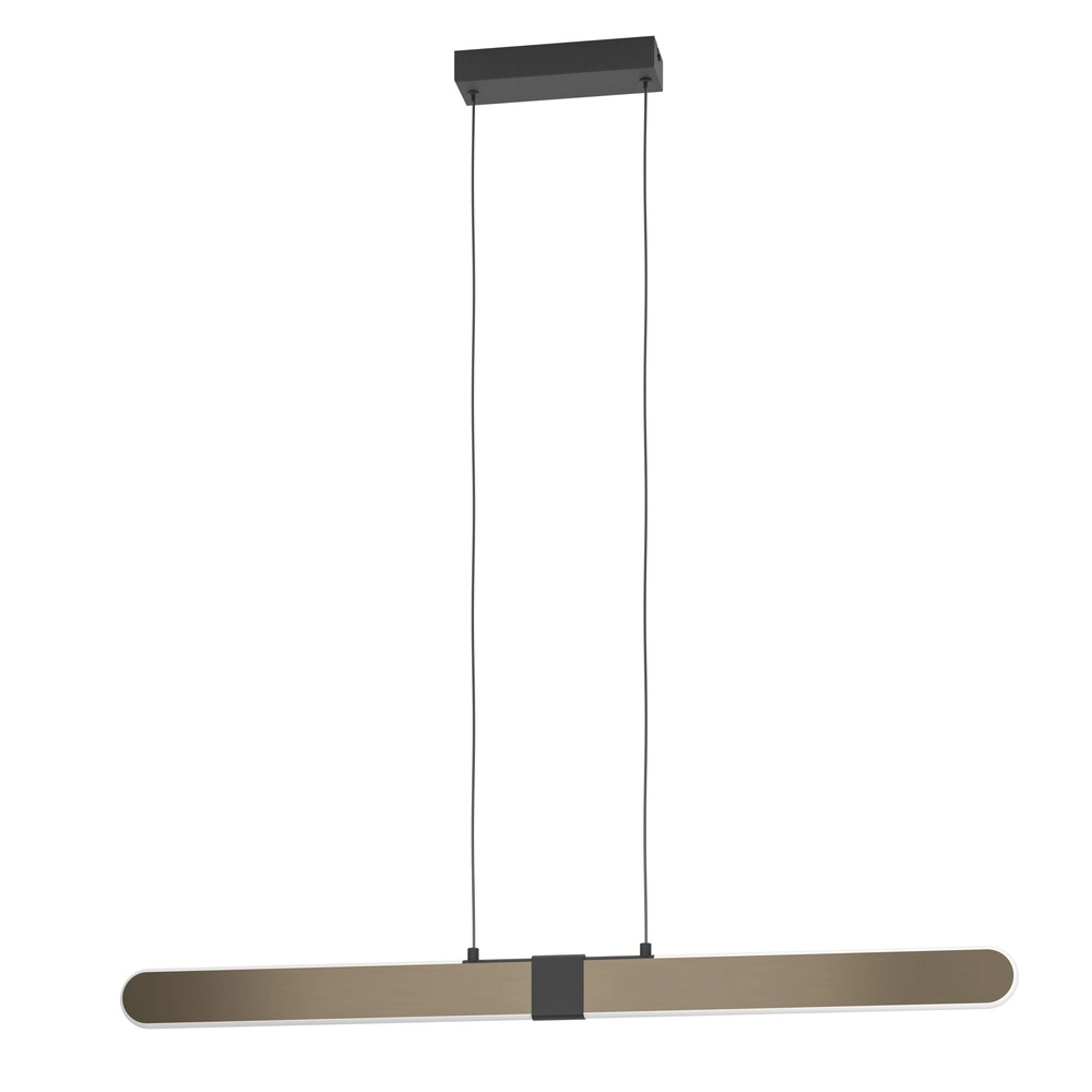Lampe pendante de conception Concesio noir avec bronze