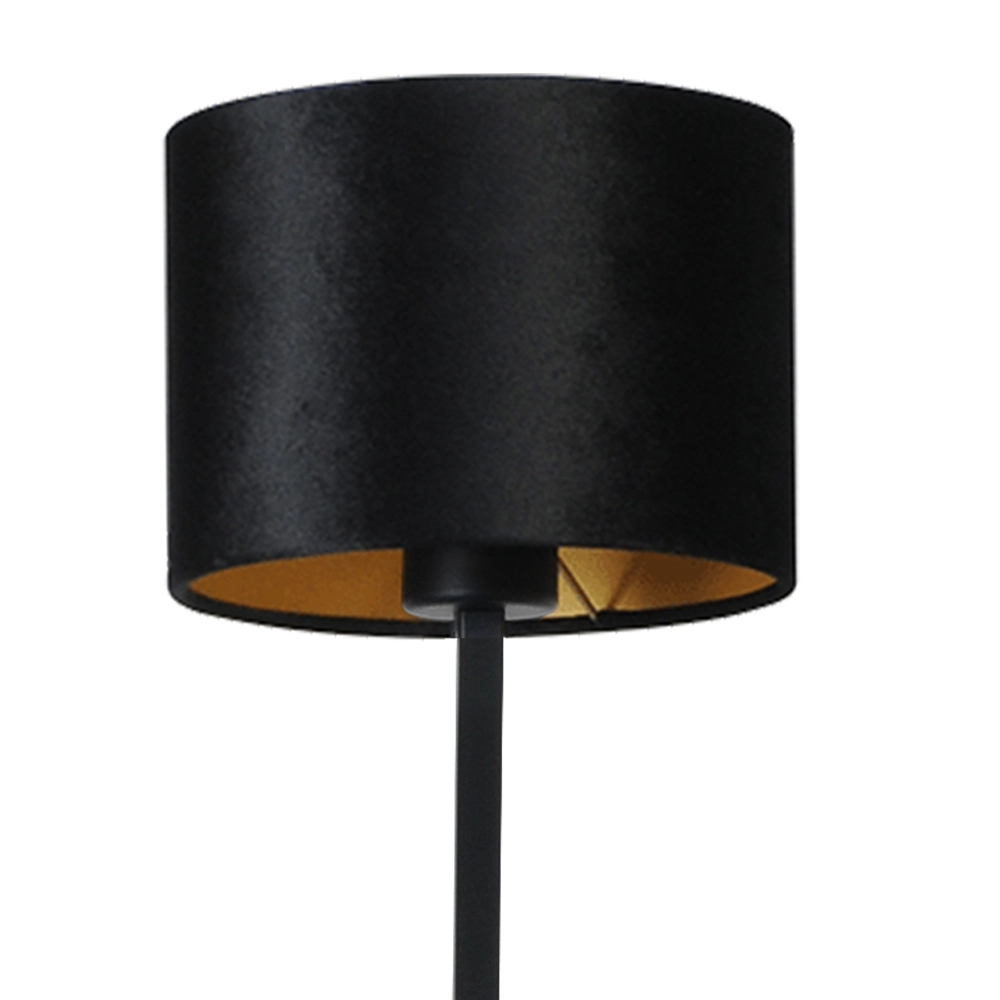 Lampe de table noire Venus avec abat-jour noir Masterlight 8718121218281