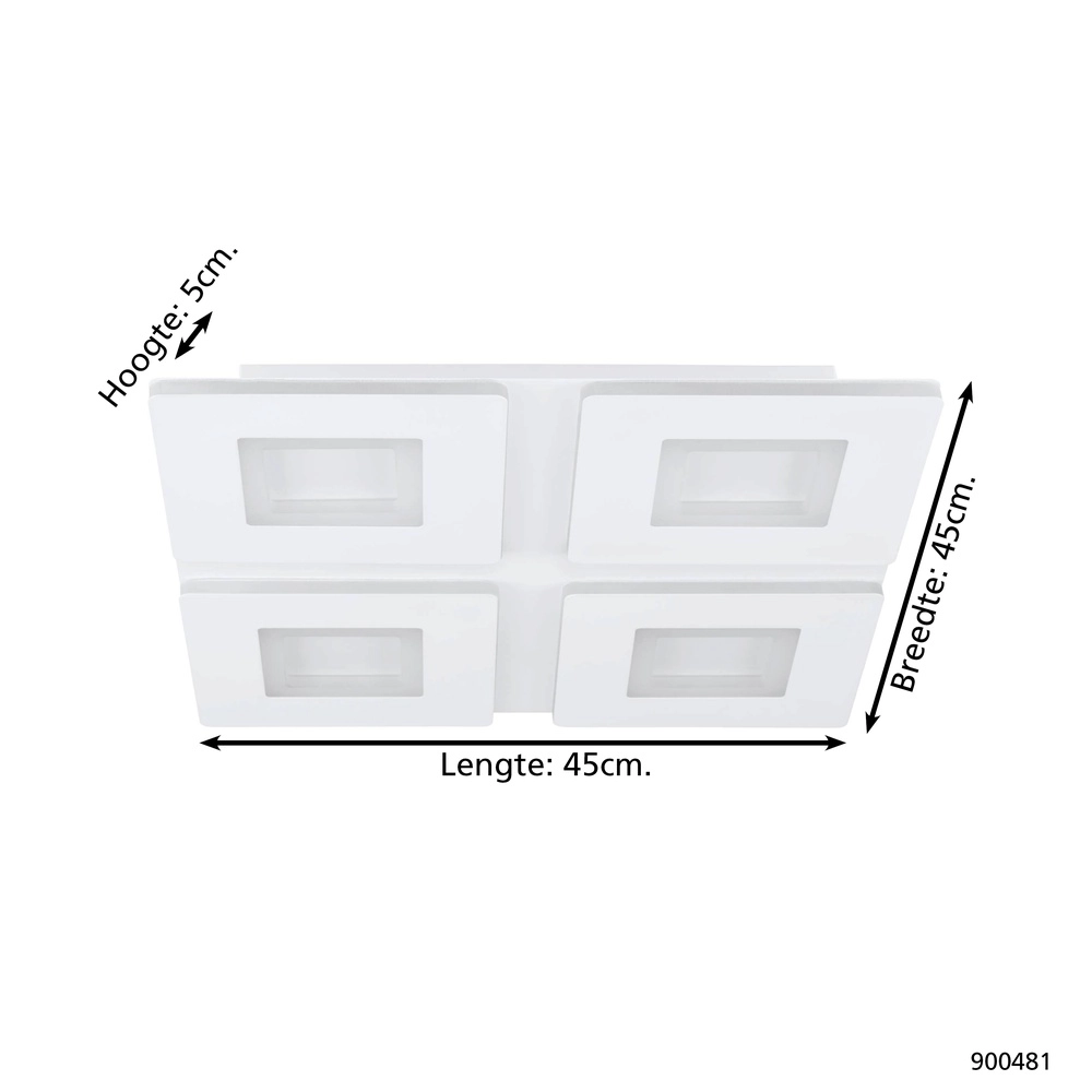 Lumière LED de plafond Padrogiano-Z Zigbee - 45x45cm Eglo 9008606244164