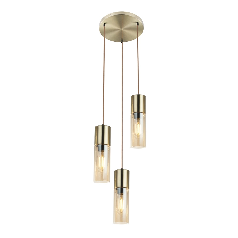Lampe pendante à 3 lampes Annika Conception en or