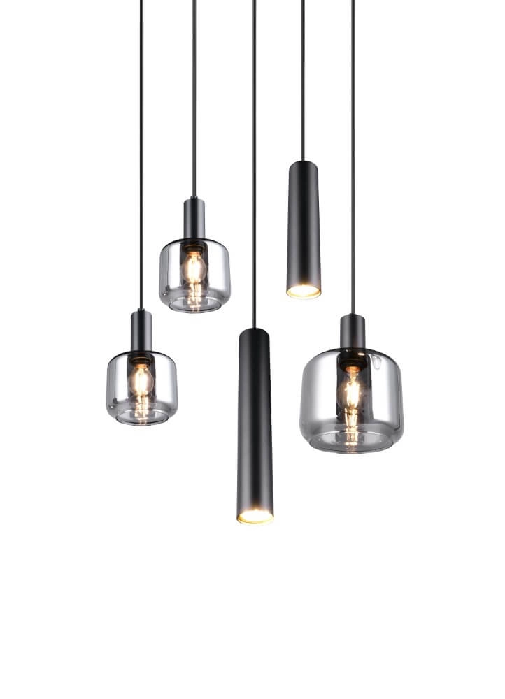 Lampe suspendue Vide Mataro avec pendules Trio 4017807612912