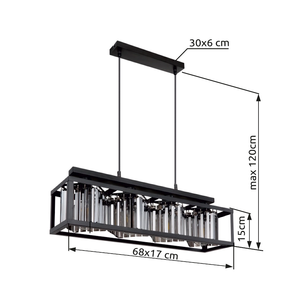 Lampe suspendue Mathilde Noir Globo 9007371430116