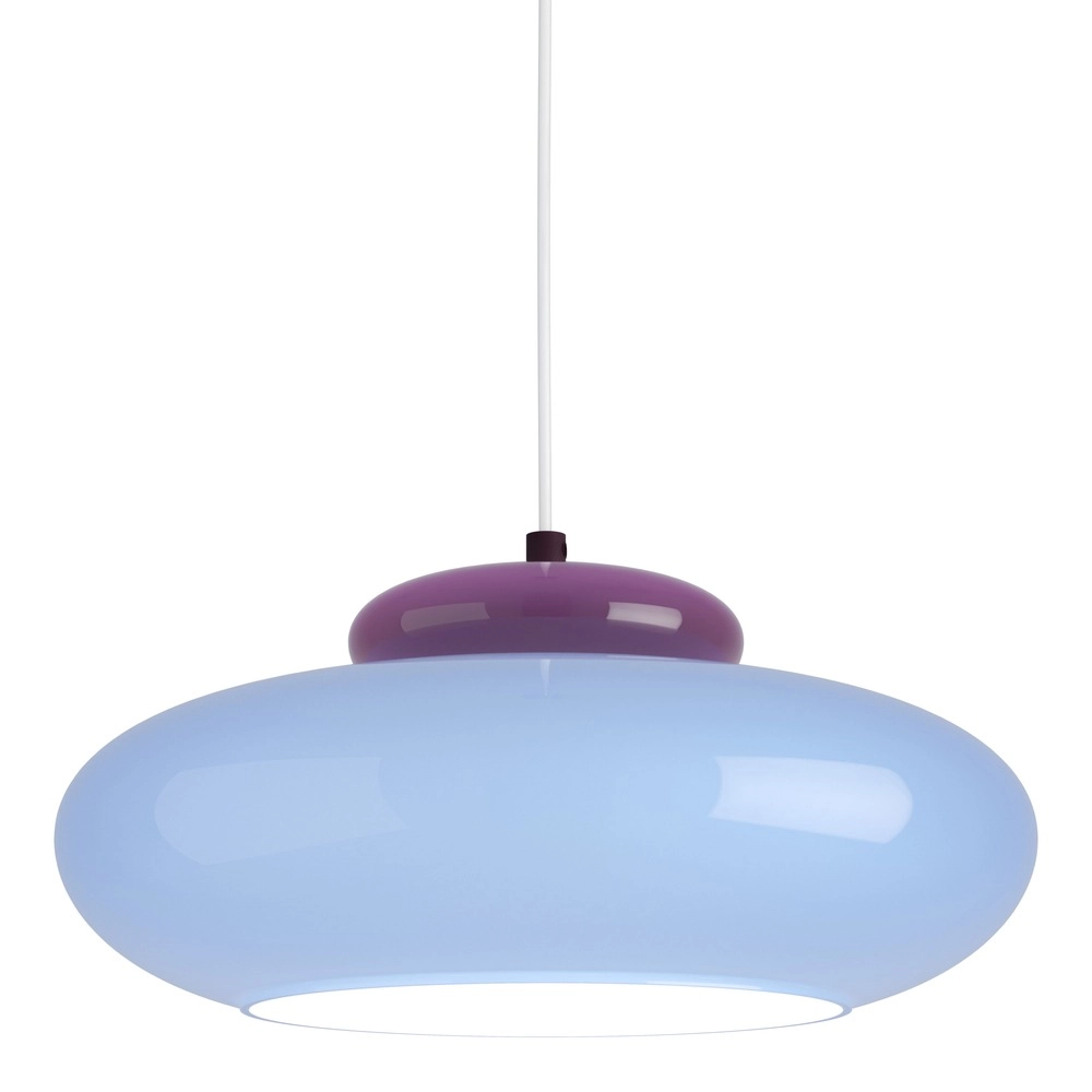 Lampe pendante de conception Berardelli bleu avec violet Ø 32cm