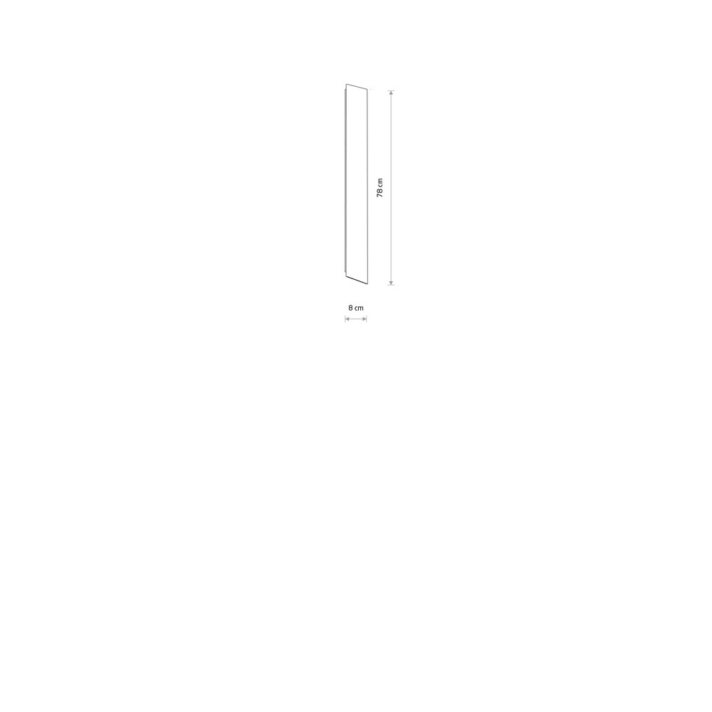 Lampe murale moderne Comma Led noir 78 cm Lyora 5903139118767