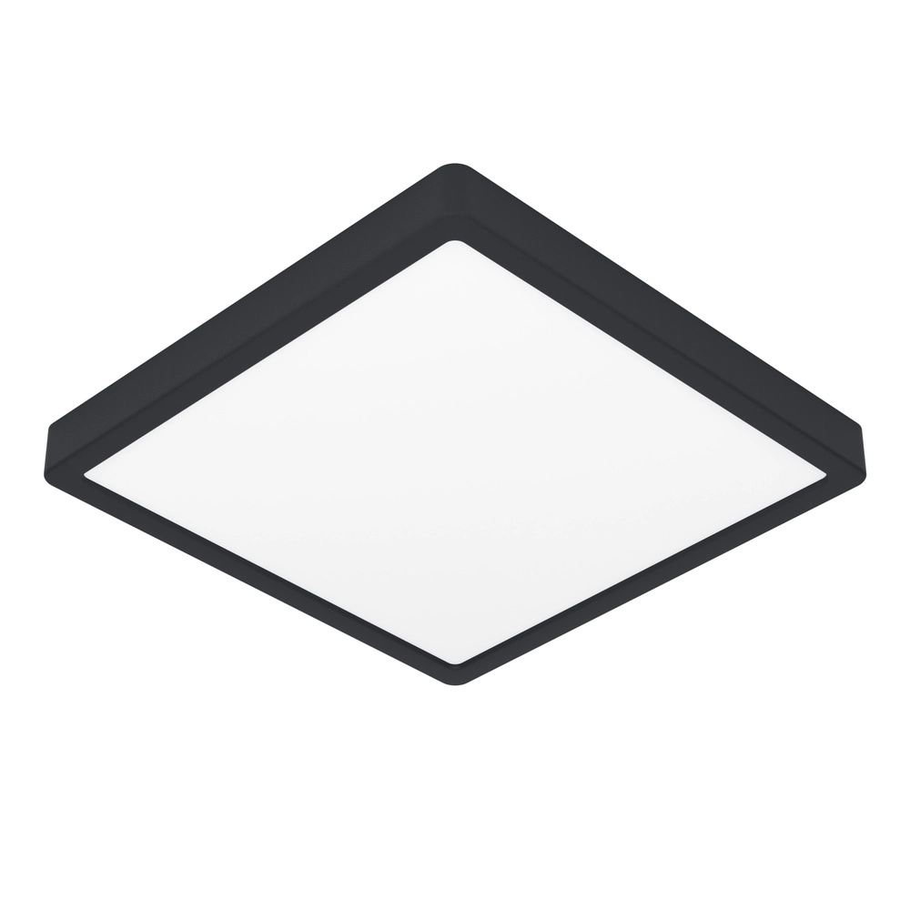 Lumière LED de plafond Fueva 6 Carré - Noir - 29x29cm