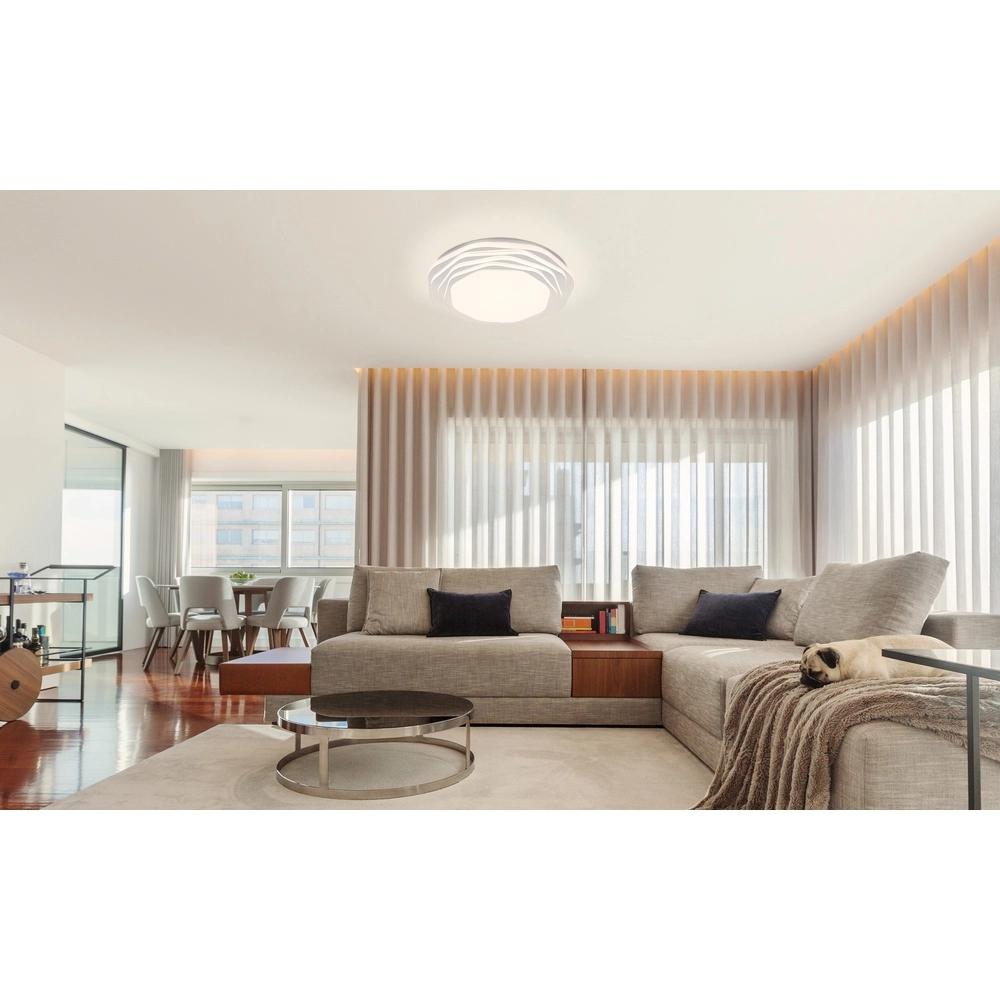 Lampe de plafond à design Flordelis blanc Ø 48cm Globo 9007371510702