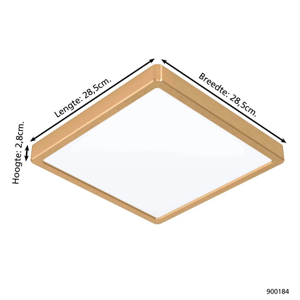 Plafonnier en laiton Fueva 5 28,5 sur 28,5 cm Eglo 9008606229598