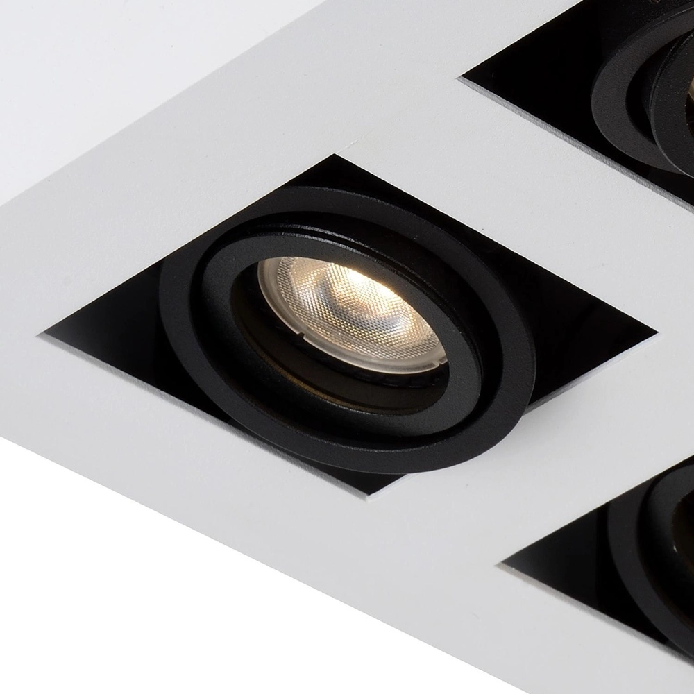 Projecteur de plafond Xirax 4 x 5W blanc Lucide 5411212092359
